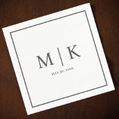 シックミニマルな |の結婚ナプキンス スタンダードカクテルナプキン