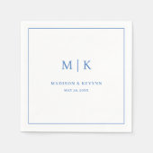 シックミニマルな |の結婚ナプキンス スタンダードカクテルナプキン (正面)