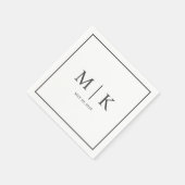 シックミニマルな |の結婚ナプキンス スタンダードカクテルナプキン (角)