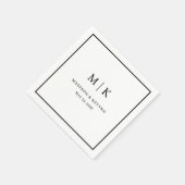 シックミニマルな |の結婚ナプキンス スタンダードカクテルナプキン (角)