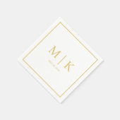 シックミニマルな |の結婚ナプキンス スタンダードカクテルナプキン (角)