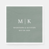 シックミニマルな |の結婚ナプキンス スタンダードランチョンナプキン (正面)