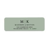シックミニマルな |の結婚差出人住所ラベル ラベル (正面)