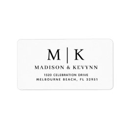 シックミニマルな |の結婚差出人住所ラベル ラベル