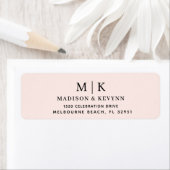 シックミニマルな |の結婚差出人住所ラベル ラベル (インサイチュ)