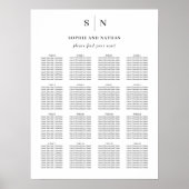 シックミニマルな |の結婚座席表 ポスター (正面)