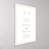 シックミニマルな |の結婚金ゴールドへようこそ 箔ポスター (レイダウン)