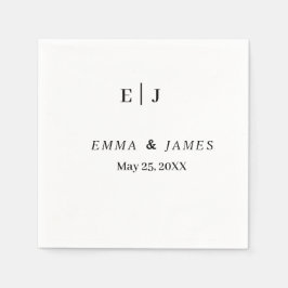 シックミニマルな カスタマイズ結婚| スタンダードカクテルナプキン