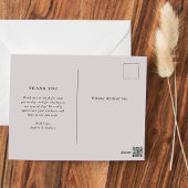 シックミニマルな |ソフトグレーとブラックフォトありがとうございました ポストカード