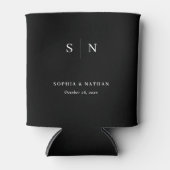 シックミニマルな |ダークブラック結婚ズ 缶クーラー (正面)