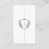 シックミニマルな |ネイビーとホワイトウェディングRSVP エンクロージャーカード (裏面)