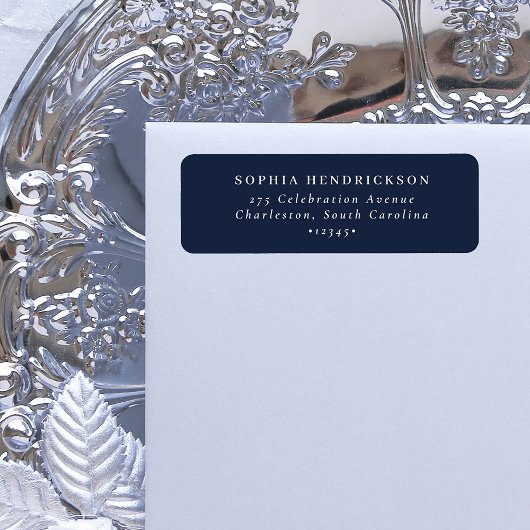 シックミニマルな |ネイビーブルー ラベル