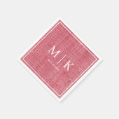 シックミニマルな | ピンクデニム結婚生地 スタンダードカクテルナプキン (角)