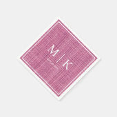 シックミニマルな | ピンクデニム結婚生地 スタンダードカクテルナプキン (角)