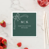 シックミニマルな | ボー結婚ズ スタンダードカクテルナプキン (インサイチュ)