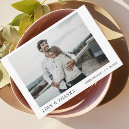 シックミニマルな |写真ありがとうご結婚ざいます サンキューカード