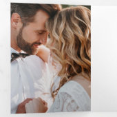 シックミニマルな |写真の結婚式の日付の保存 三つ折り招待状 (内部最初)