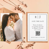 シックミニマルな |写真QRコー結婚ド セーブザデート