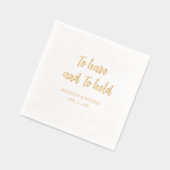 シックミニマルな | 持って持って結婚いる 箔ナプキン (左)