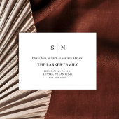 シックミニマルな |新しいアドレスの挿入 エンクロージャーカード