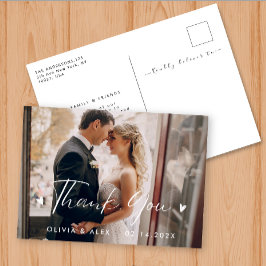 シックミニマルな |書スタイリッシュ道ありがとう ポストカード