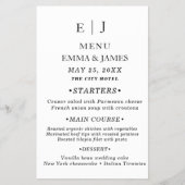 シックミニマルな |白黒のメ結婚ニュー チラシ (正面)