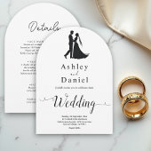 シックミニマルな | 白黒 | ロマンチック結婚な 招待状