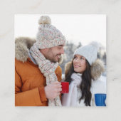 シックミニマルな |白黒QRコード結婚s エンクロージャーカード (裏面)