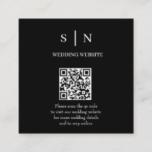 シックミニマルな |白黒QRコード