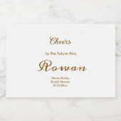 シックミニマルな | Br付き白ワインボトルラベル スパークリングワインラベル (シングルラベル)