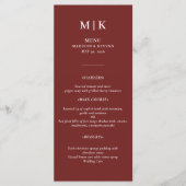 シックミニマルな | Orange Terracotta 結婚's メニュー (正面)