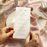 シックミニマルな | Sage GreenとWhite 結婚's メニュー<br><div class="desc">これらエレガントのメモダンニュー結婚カードやリハーサルのディナーのメニューカードは、ミニマルなスタイルを醸し出すシンプルのセージの緑と白を備え文字デザインている。イニシャルやモノグラムを追加して完全に自分のものにする。</div>