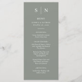 シックミニマルな | Sage Green 結婚's メニュー (正面)