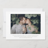 シックミニマルな | Sage Photo'sの白結婚色 招待状 (裏面)