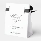 シックミニマルエレガントな結婚式 フェイバーボックス (裏面サイド)