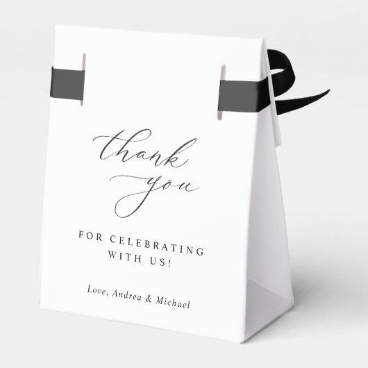 シックミニマルエレガントな結婚式 フェイバーボックス (裏面サイド)