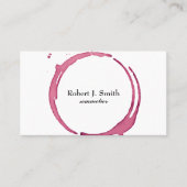 シックミニマルエレガントレッドワインのステインSomelier 名刺 (正面)