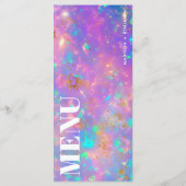 シックミニマルオパールストーン金ゴールドパーティーメニューテンプレート メニュー (裏面)