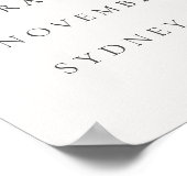 シックミニマルオレンジボホボタニカル結婚ウェルカム ポスター (角)