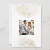 シックミニマルカスタムなフォトサンキュー結婚ズ サンキューカード (正面)