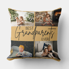 シックミニマルカーキブラウン最高の祖父母の写真 クッション