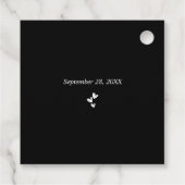 シックミニマルサンキューユー白黒ウェディングギフト フェイバータグ (裏面)