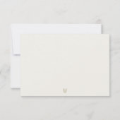 シックミニマルサントリーニギリシャ水の色結婚の 出欠カード (裏面)