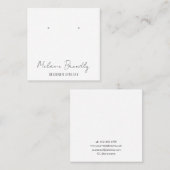 シックミニマルジュエリーイヤリングディスプレイ スクエア名刺 (正面/裏面)