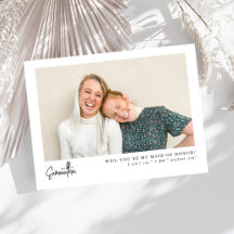 シックミニマルスクリプトフォトメイド・オブ・オーナー（花嫁付き添い人）提案