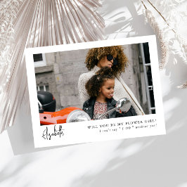 シックミニマルスクリプト写真フラワーガール提案