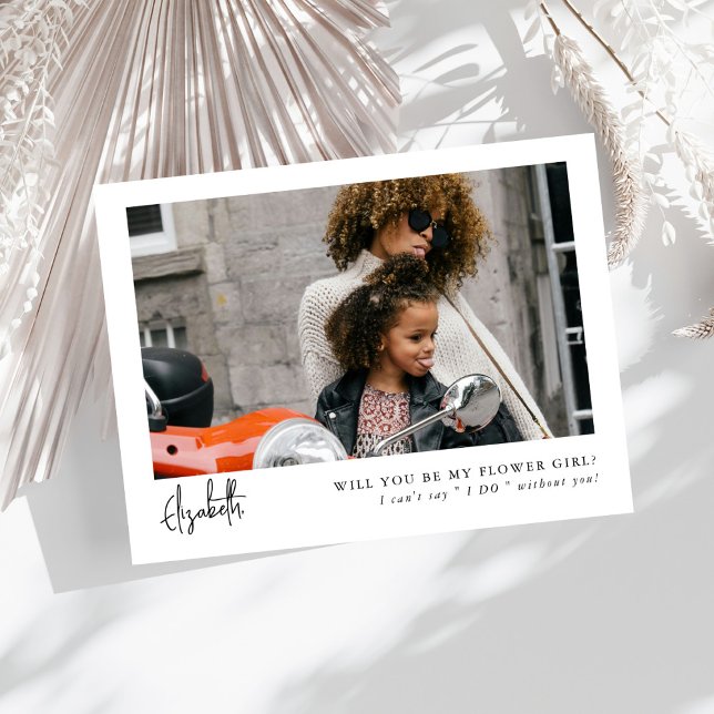 シックミニマルスクリプト写真フラワーガール提案 (クリエイターアップロード済み)