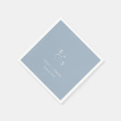 シックミニマルダスティブルー結婚ズナプキン スタンダードカクテルナプキン (角)