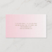 シックミニマルデザインピンク金ゴールドラグジュアリートレンディー 名刺 (裏面)