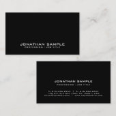 シックミニマルデザインブラックプレーンプロフェッショナル 名刺 (正面/裏面)